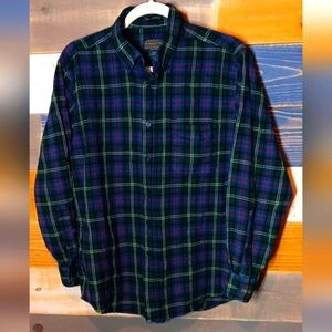 Pendleton Sir Pendleton Wool Flannel L Plaid Green Red Blue White